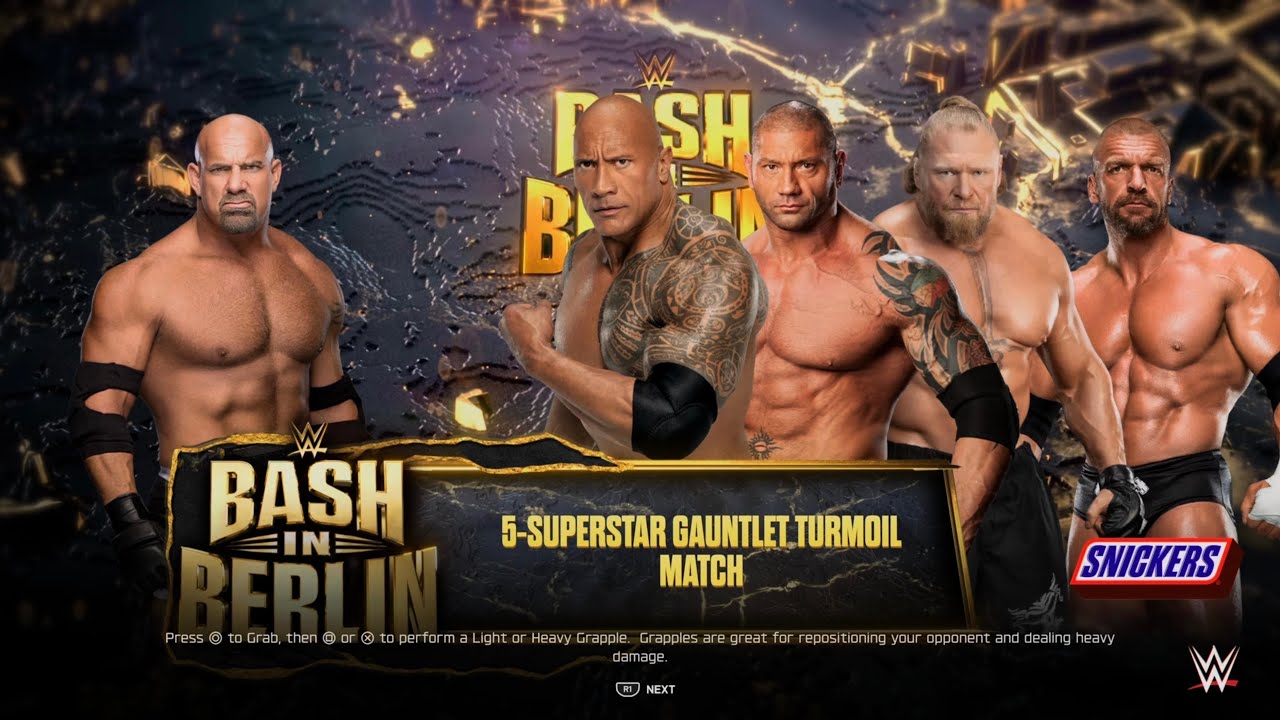 GOLDBERG vs 4 LEGENDS! 😱 5-Man Gauntlet Turmoil Match | WWE Bash in Berlin