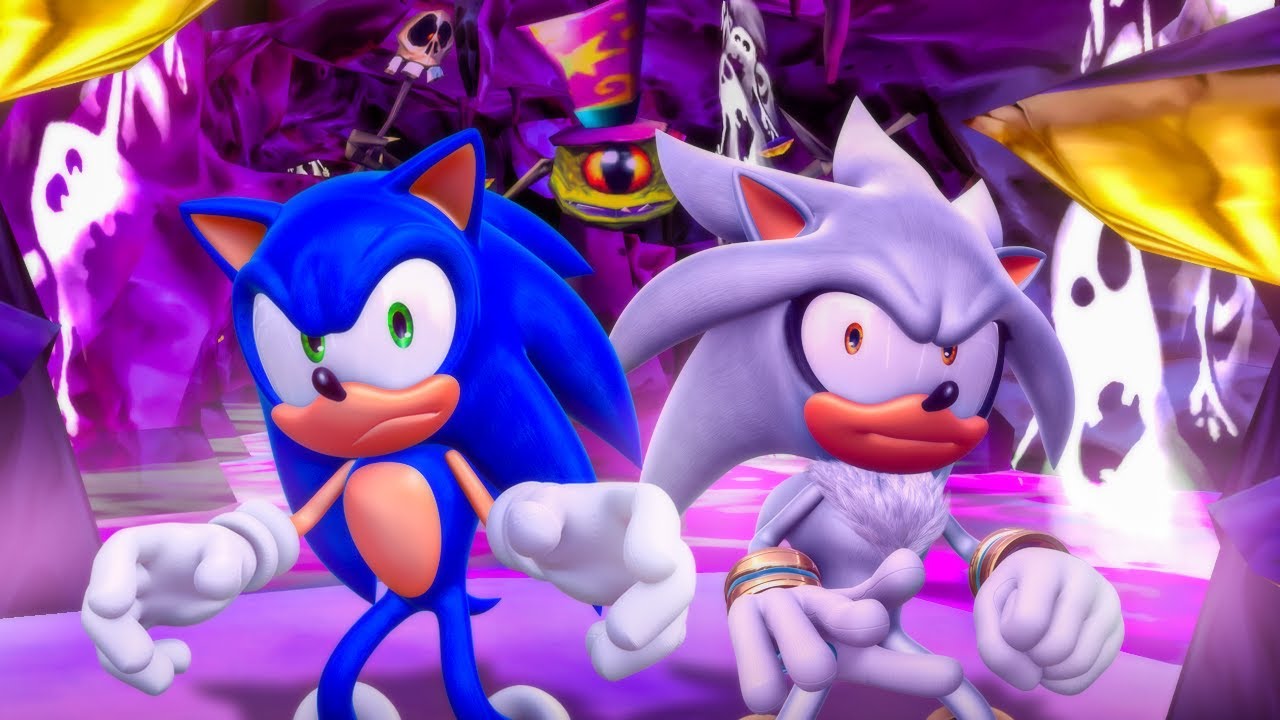 Соник и Сильвер на новом и жутком уровне (Sonic 2006)