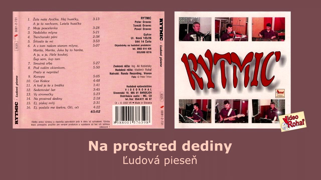RYTMIC 1, Na prostred dediny, ľudov&aacute; pieseň, studio Videorohal