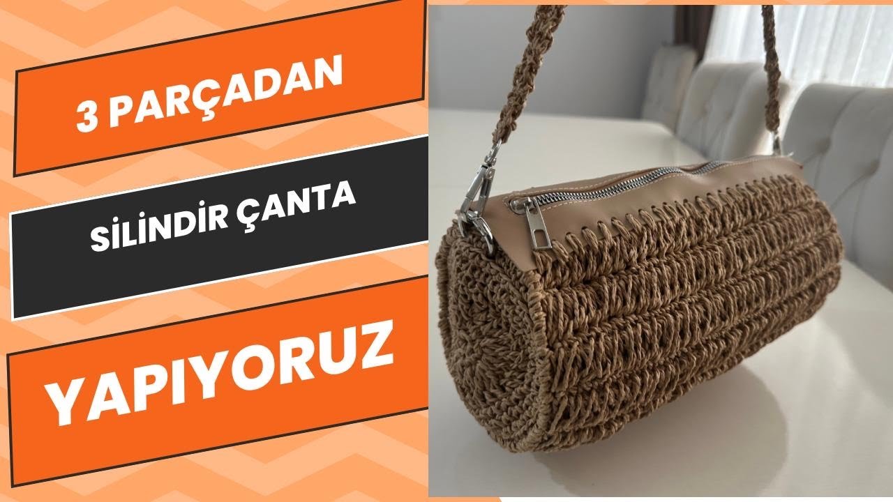 3 PARÇADAN SİLİNDİR ÇANTA YAPIYORUZ✅❗️ASKISINDAN FERMUARINA HEPSİNİ SİZ YAPACAKSINIZ✅❗️