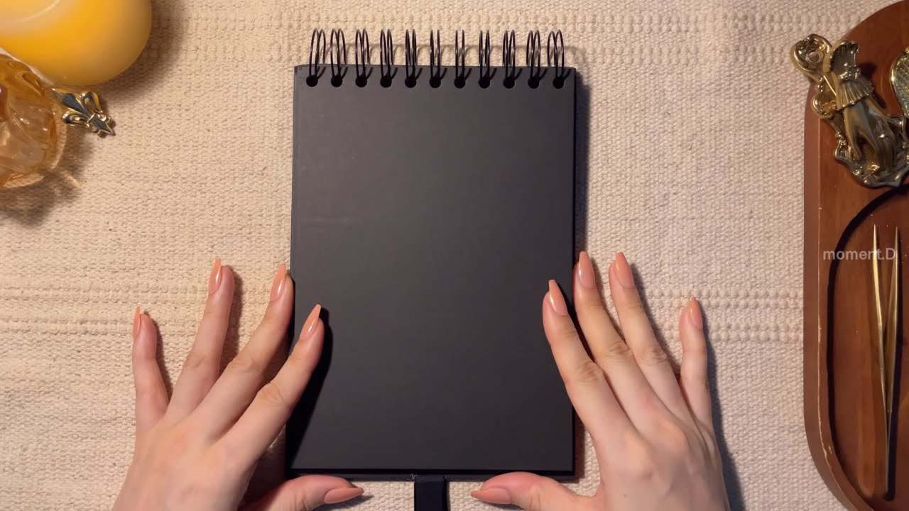 🖤블랙 노트에 흑백 다꾸는 예쁨🖤 Art Journaling ASMR #scrapbooking #papertherapy relaxing sounds of collage