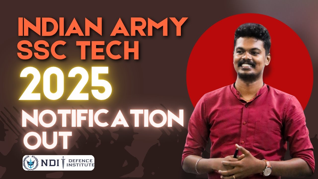 Indian Army SSC Tech 66th Men & 37th Women Entry 2025 Notification Out!