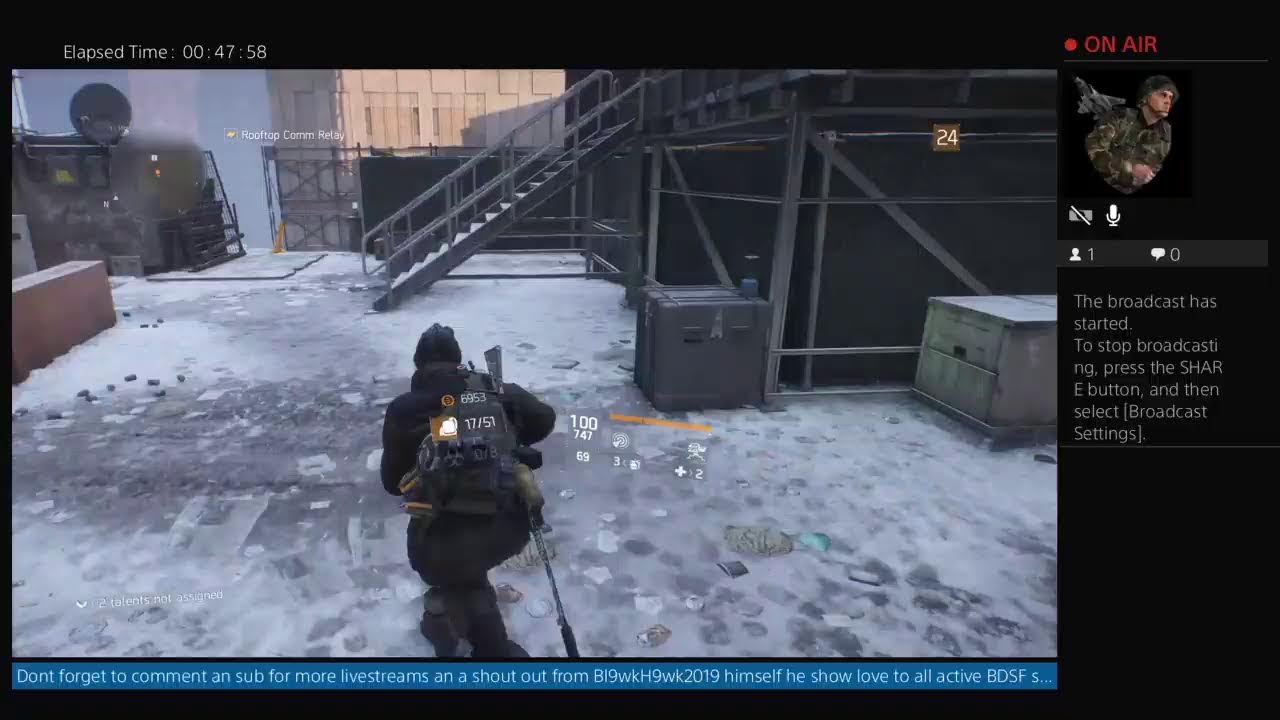 BlackH9wk2019's Live PS4 Broadcast #TheDivision #iDoNotOwnCopyRightsToThisGame