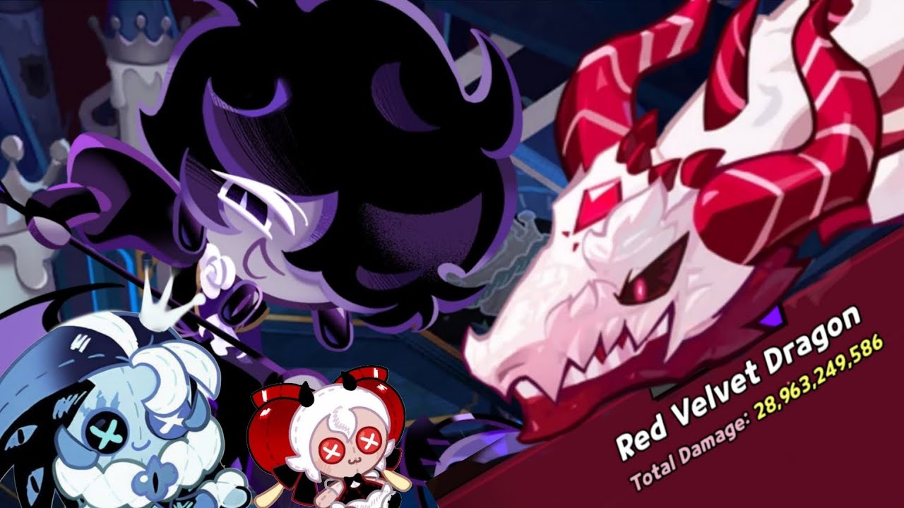 POWERFULL POISON TEAM | RED VELVET DRAGON | GUILD BATTLE | COOKIE RUN KINGDOM | with Pompom 👾