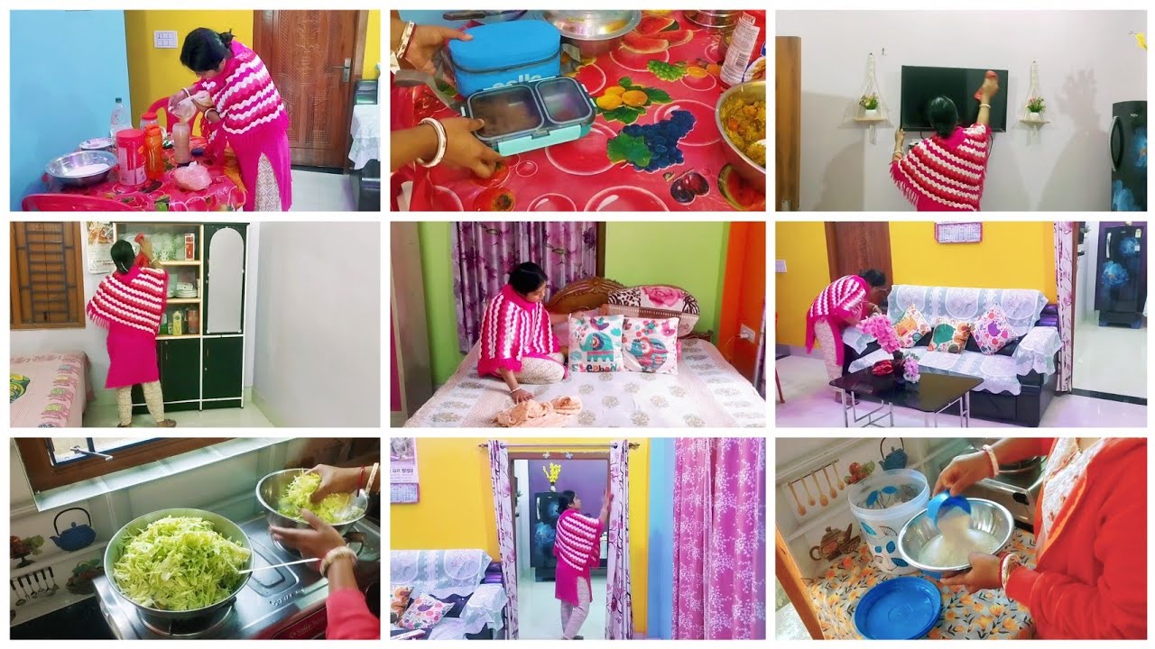 ব্যাস্ত সকালের রুটিন।10  টার মধ্যে অফিসের রান্না + টিফিন +সংসারের সমস্ত কাজ একা হাতে গুছিয়ে করি। 