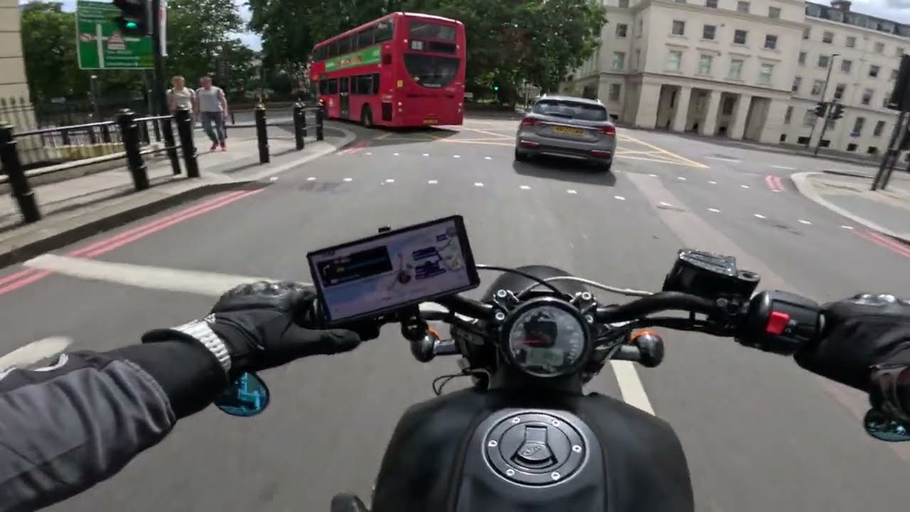 Riding the Indian Scout through London