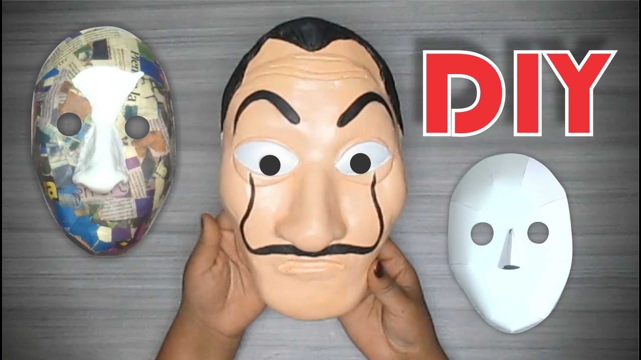 Como hacer la máscara de Casa de papel Fácil - How to make the easy paper house mask