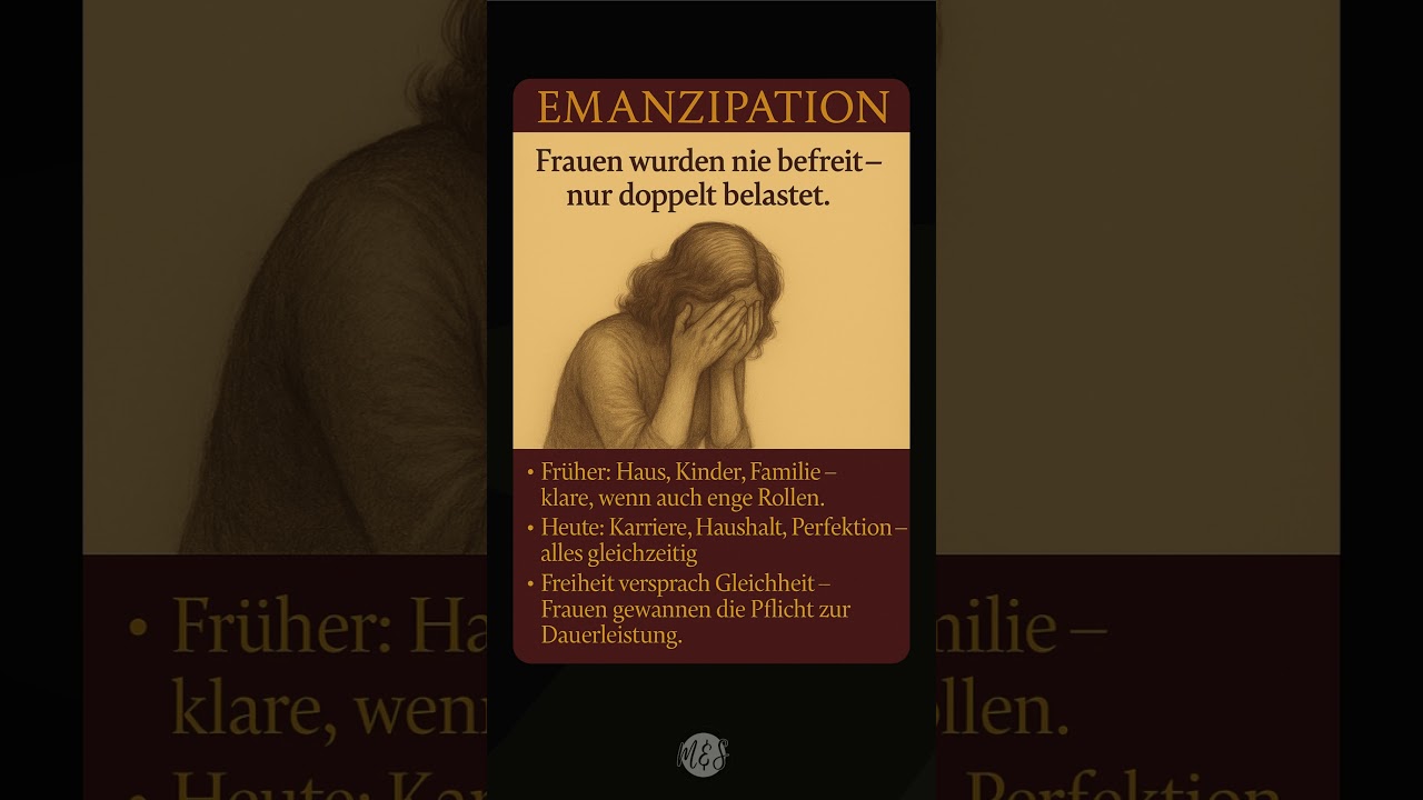 Emanzipation versprach Freiheit &ndash; doch viele Frauen zahlen heute den Preis 😓