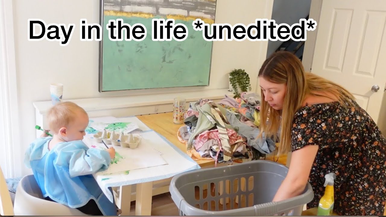 SPEND THE DAY WITH ME | unpacking and endless loads of laundry & new nursery for J