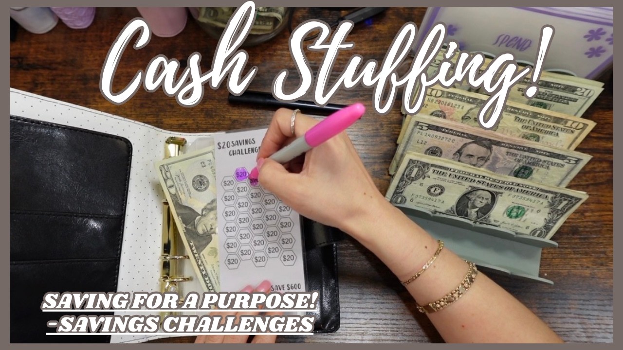 Cash Stuffing! Saving for a Purpose Saving Challenges!