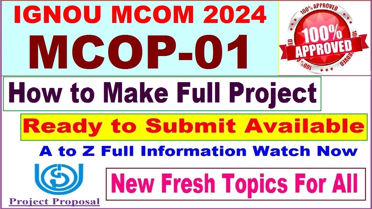 MCOP 01 project 2024 in English / mcop 01 synopsis / mcop 01 project synopsis / mcop 01 ignou,