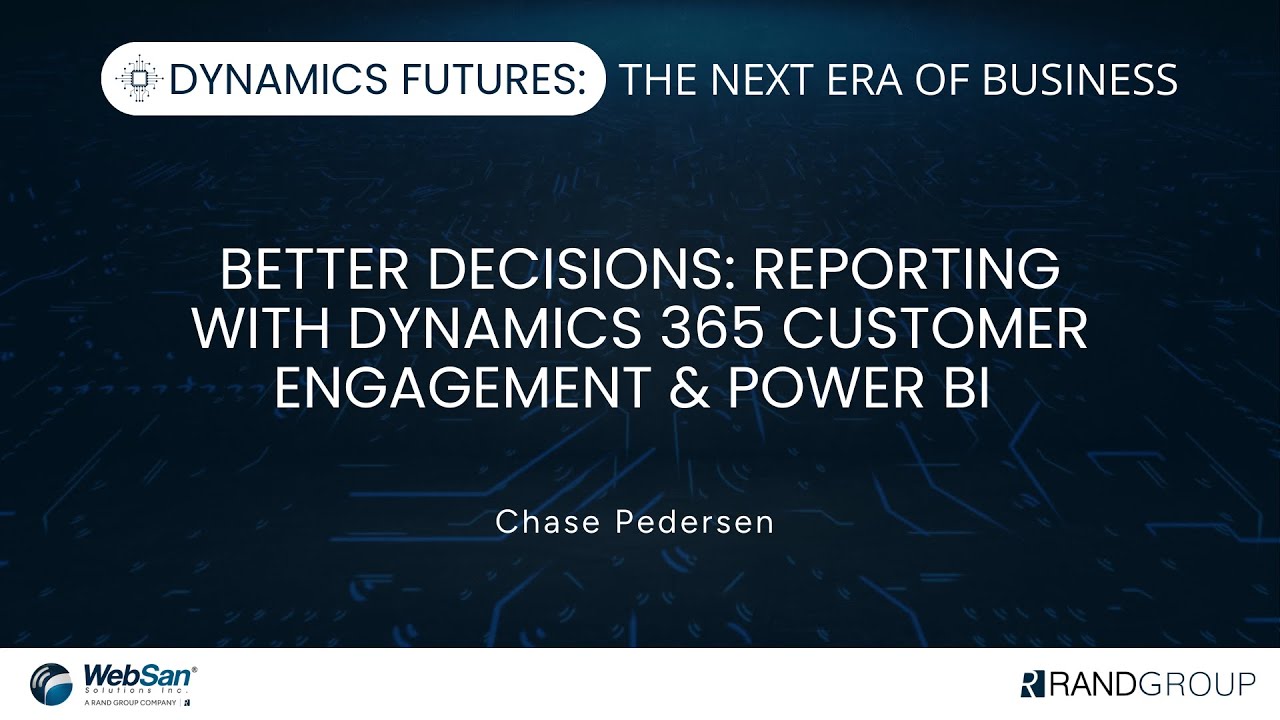 Dynamics Futures — Принимайте более взвешенные решения: Отчетность с помощью Dynamics 365 Custome...
