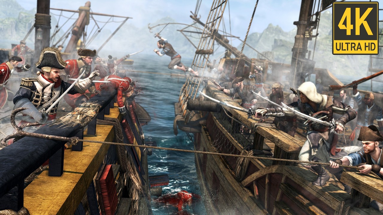 All Legendary Ship Battles in Assassin's Creed 4 Black Flag (4K 60FPS)