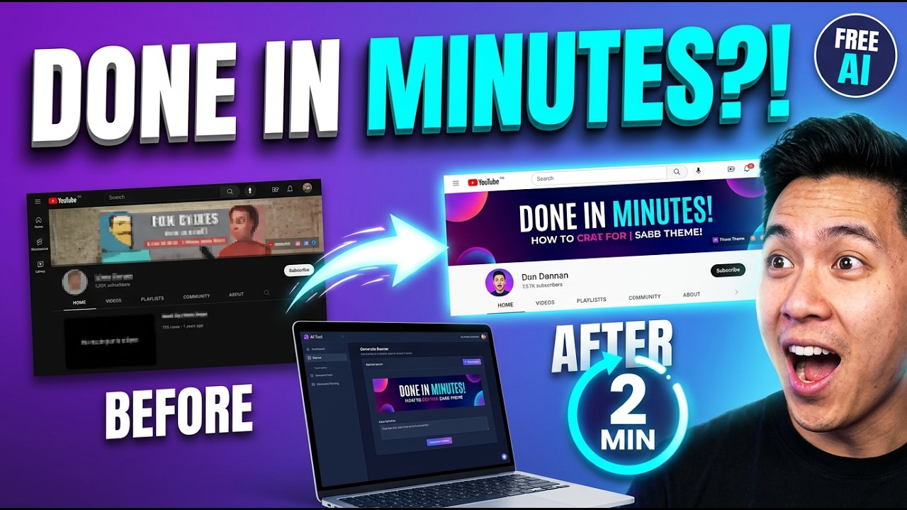 Create a Perfect Youtube Banner in MINUTES with AI (FREE)