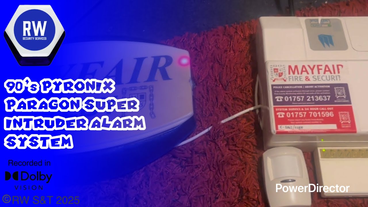 Демонстрация охранной сигнализации Pyronix Paragon Super 90-х годов.