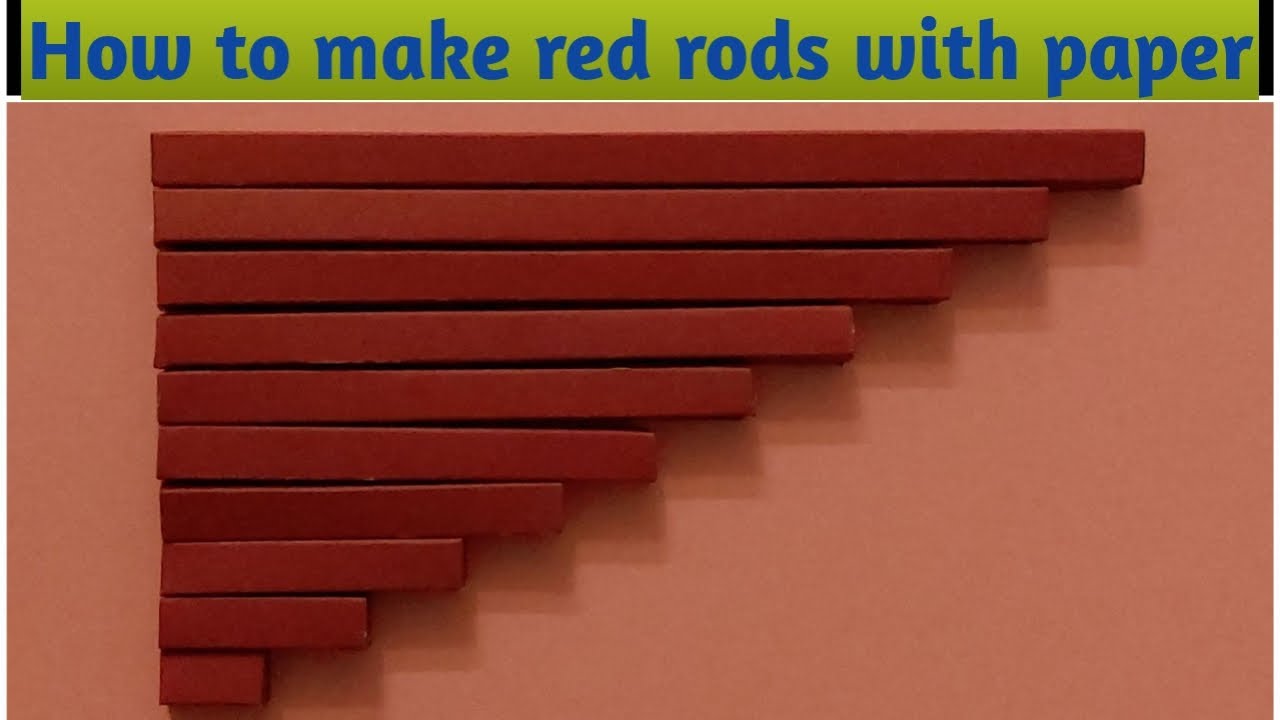 How to make paper Red Rods | Long Rods | Red Rods