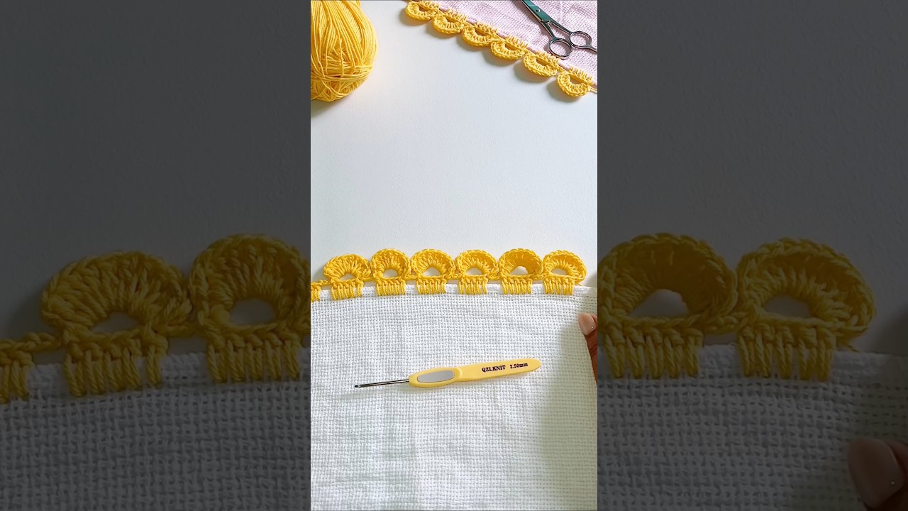 hermosa 💖 puntilla acrochet para orillas de servilletas 🎁