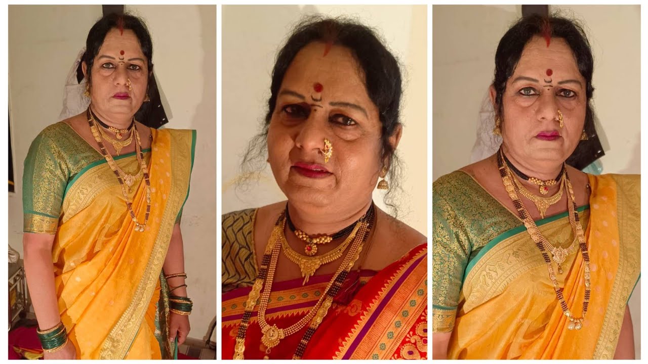 कोकणचे बालगंधर्व श्री ओमप्रकाश चव्हाण स्त्री भूमिकेत मेकअप Male To Female Full Makeup Transformation