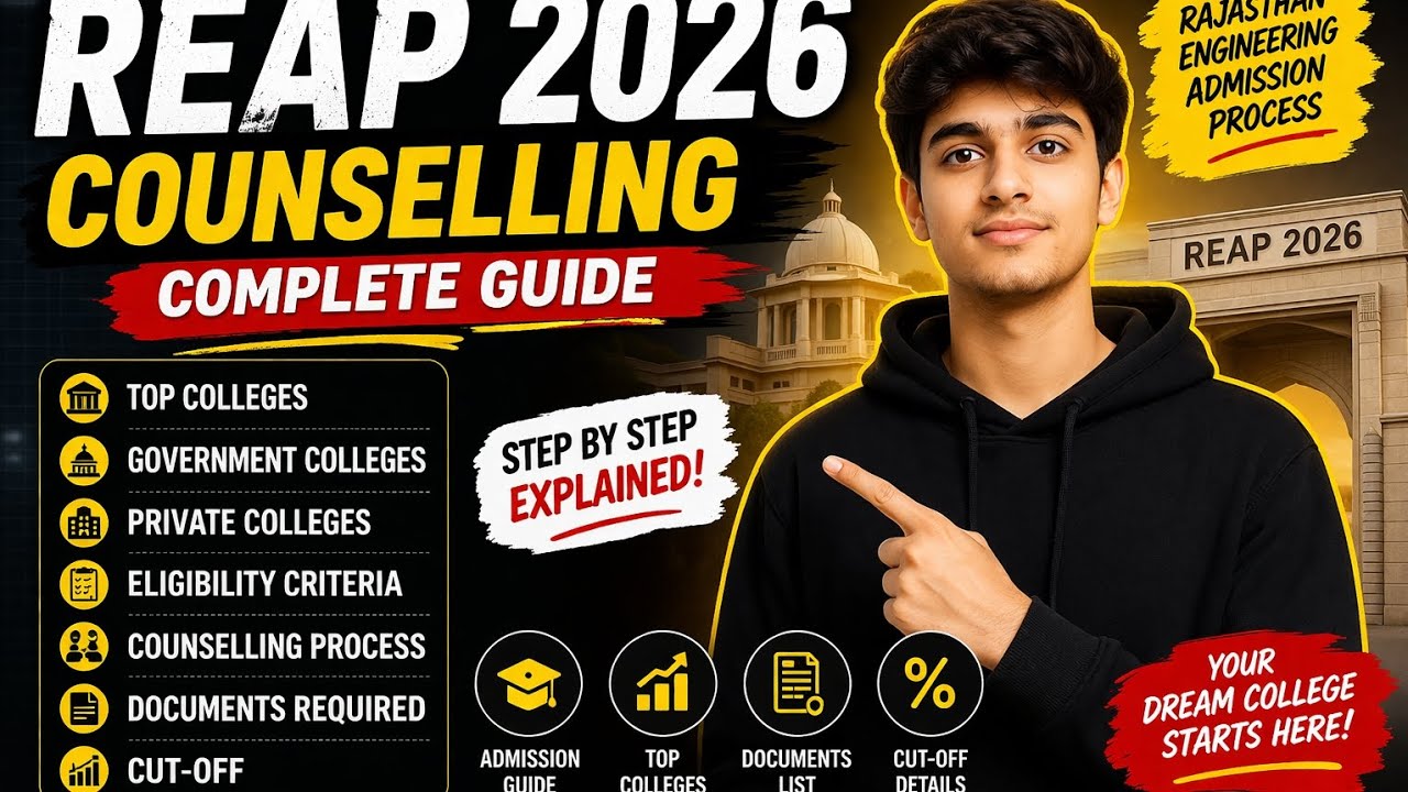 REAP COUNSELLING 2026 || Cut-off || ELIGIBILITY CRITERIA || Full Details in just 5 mins ||
