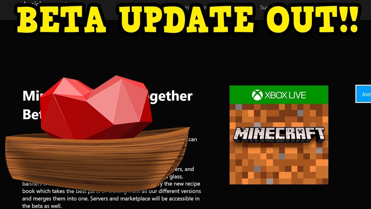 Minecraft Xbox BETA UPDATE OUT NOW & How To Download Beta