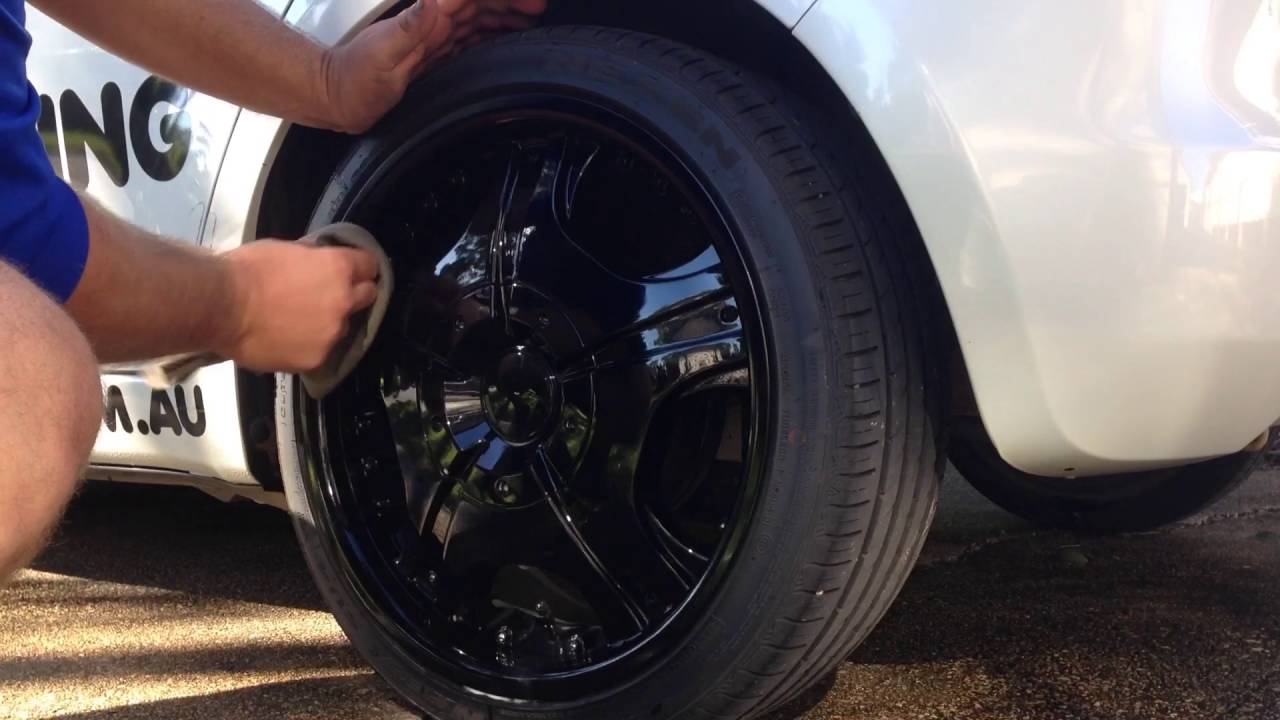 How we clean Gloss Black Wheels