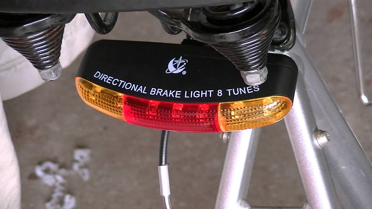 Bike headlight taillight brake light 8 tune horn combo review