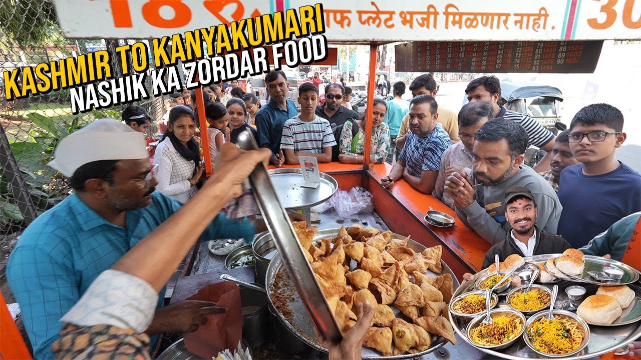 India's Biggest Food Tour Ep28 😍 Maharashtrian Misal THALI, Jhatka Panipuri + Jalebi, Tari Samosa