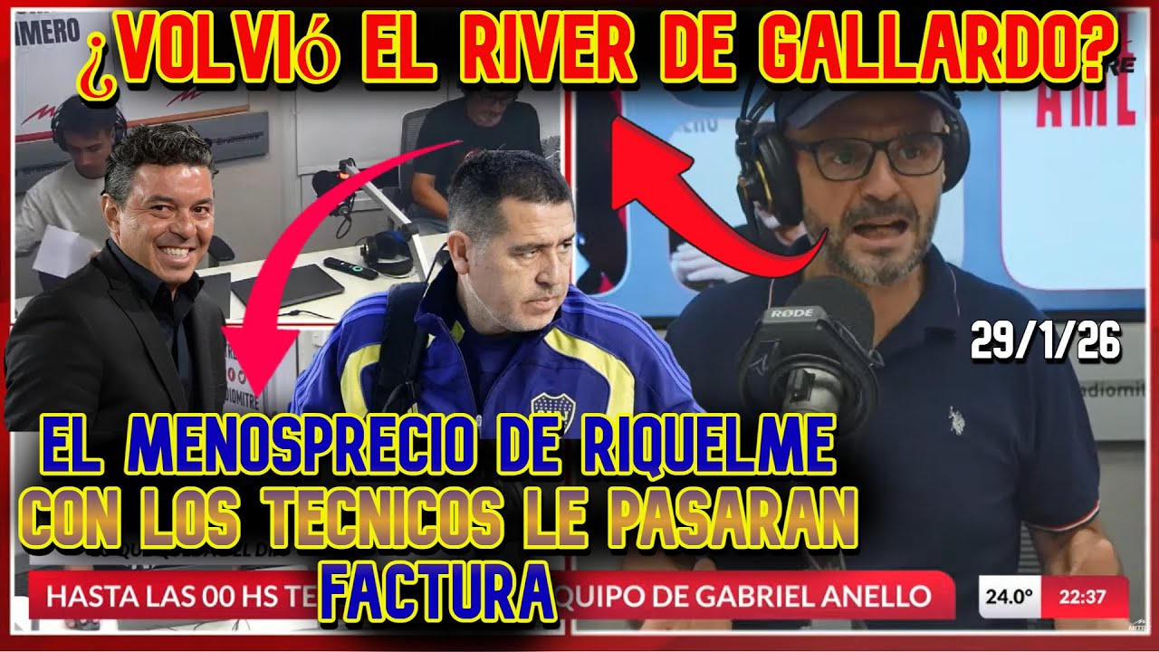 Equipo Anello: El deprecio de Riquelme por los dts, le pasara factura. ¿Se ve la mano de Gallardo?
