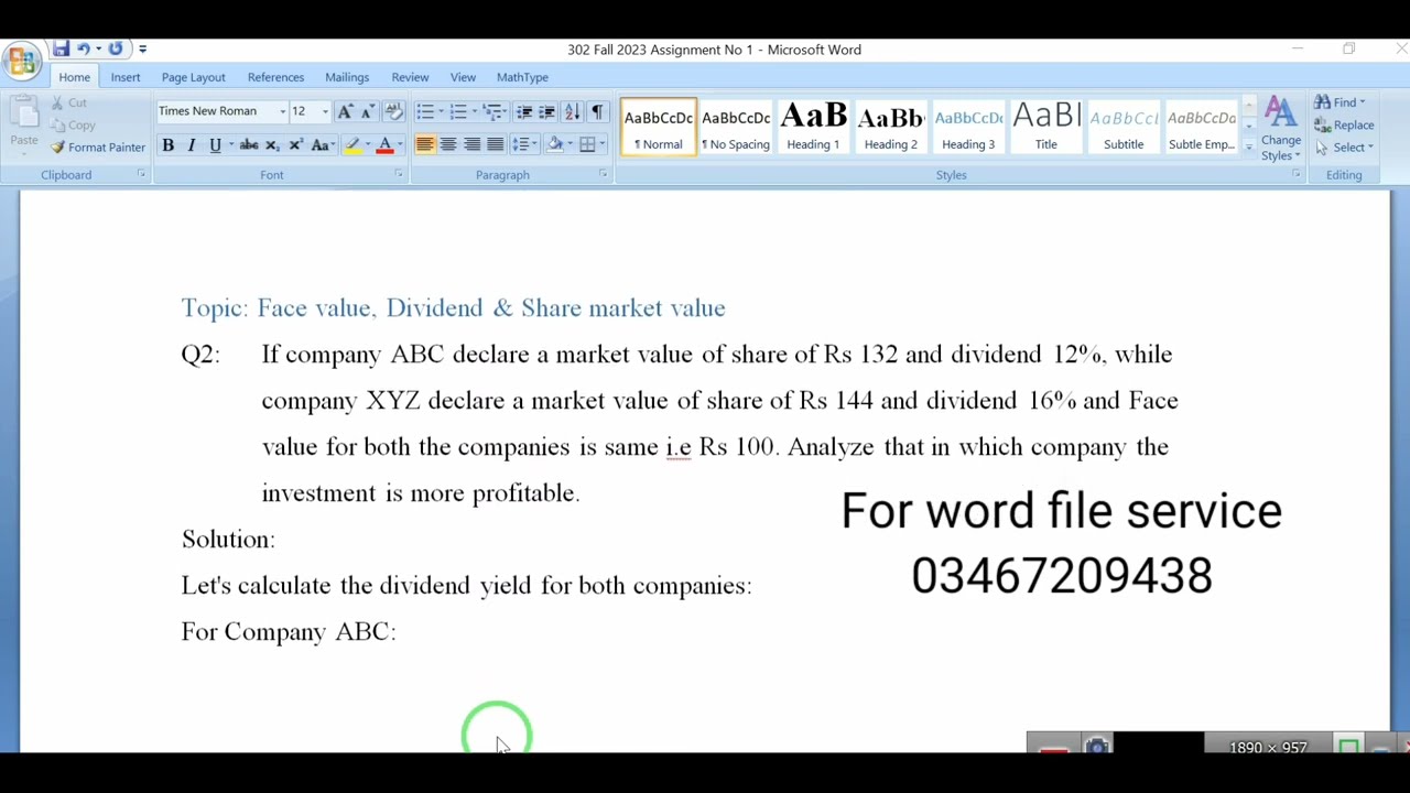 Mth302 assignment solution file available | Vu m302 assignment fall 2023