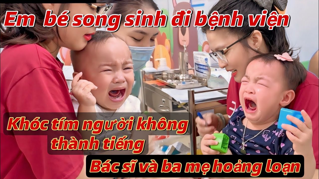 Phùng Quyết tranh thủ về Sài Gòn đưa con đi bệnh viện cùng Nấm Bee mà hai em khóc quá 