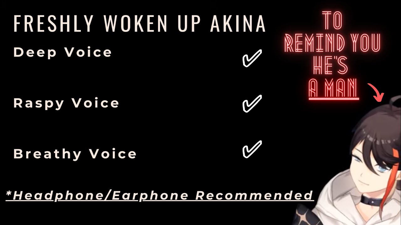 [ENG SUB] Freshly Woken Up Akina to remind you he's a man [Saegusa Akina/Nijisanji]