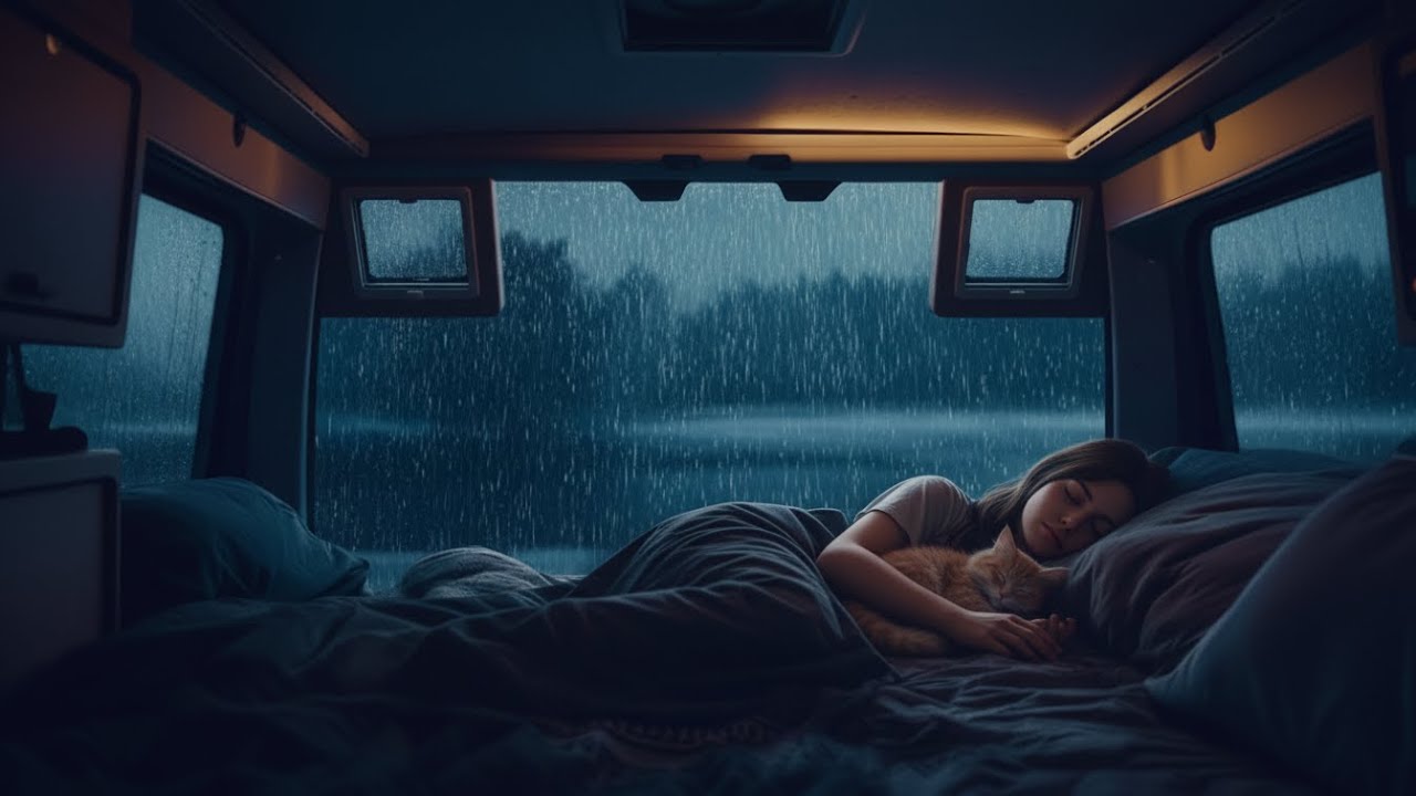 Peaceful Camping in Rain and Thunder - Relaxing Sounds for Better Sleep