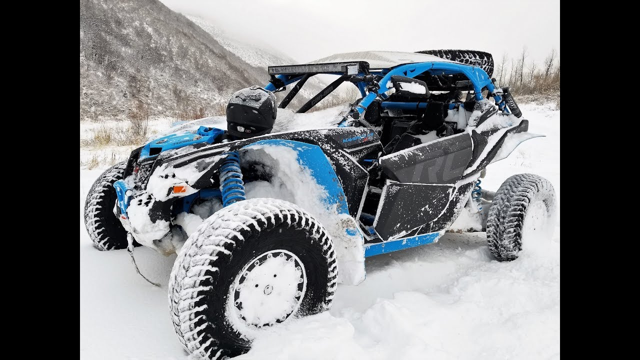2018 CAN AM MAVERICK X3 XRC FRESH POWDER SNOW DAY!!!!!!