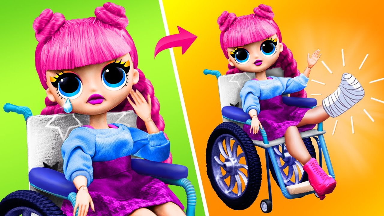 12 Pomysł&oacute;w DIY dla Lalek Barbie i LOL Surprise/ Lalki w Szpitalu
