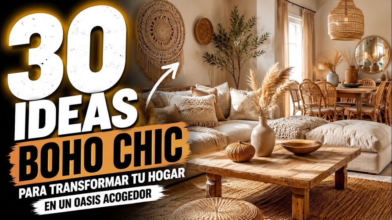 ✨ “30 Ideas Boho Chic para transformar tu hogar en un oasis acogedor 🌿✨”