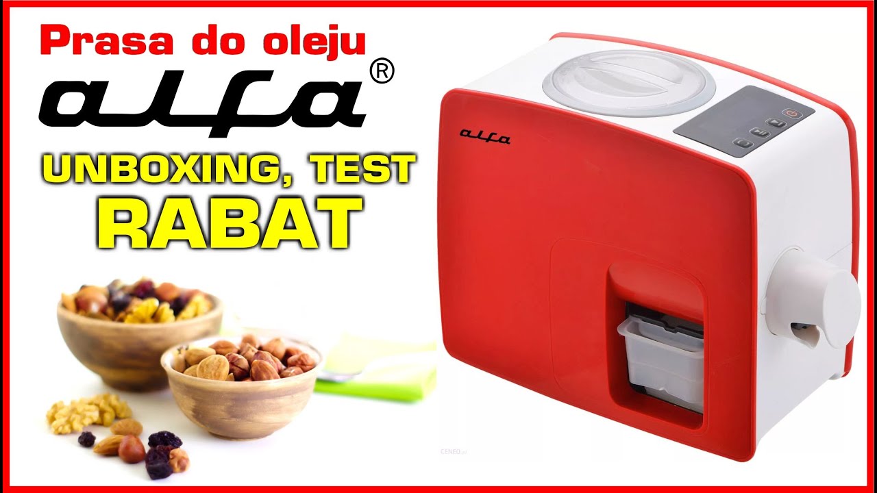 Prasa do oleju ALFA - tłoczenie oleju na zimno - unboxing, test, RABAT