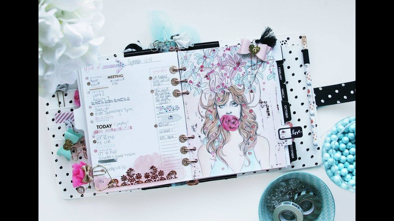 My Prima Planner Page Spread, Watercolor + Foiling with Sharon Laakkonen on Live with Prima