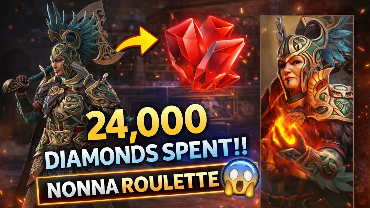 “INSANE 24K DIAMOND SPIN!”Shadow Fight 4 Arena – Spent 24,000 Diamonds on Nonna Roulette