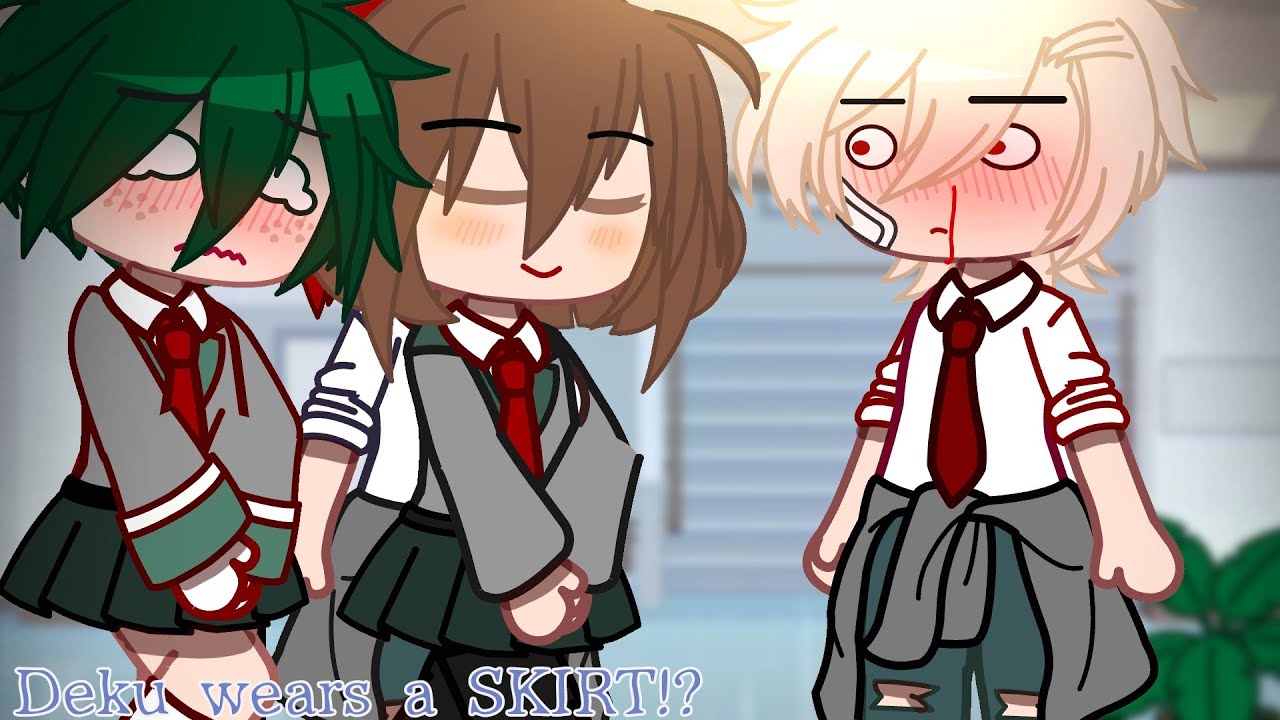 deku wears a SKIRT!? // bakudeku