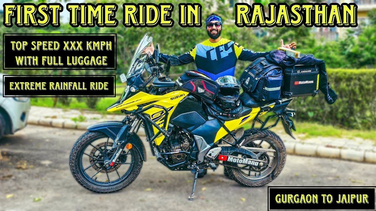 First Bike Ride to Rajasthan | Gurgaon to Jaipur | Suzuki V-Strom SX 250 | Extreme Monsoon Adventure