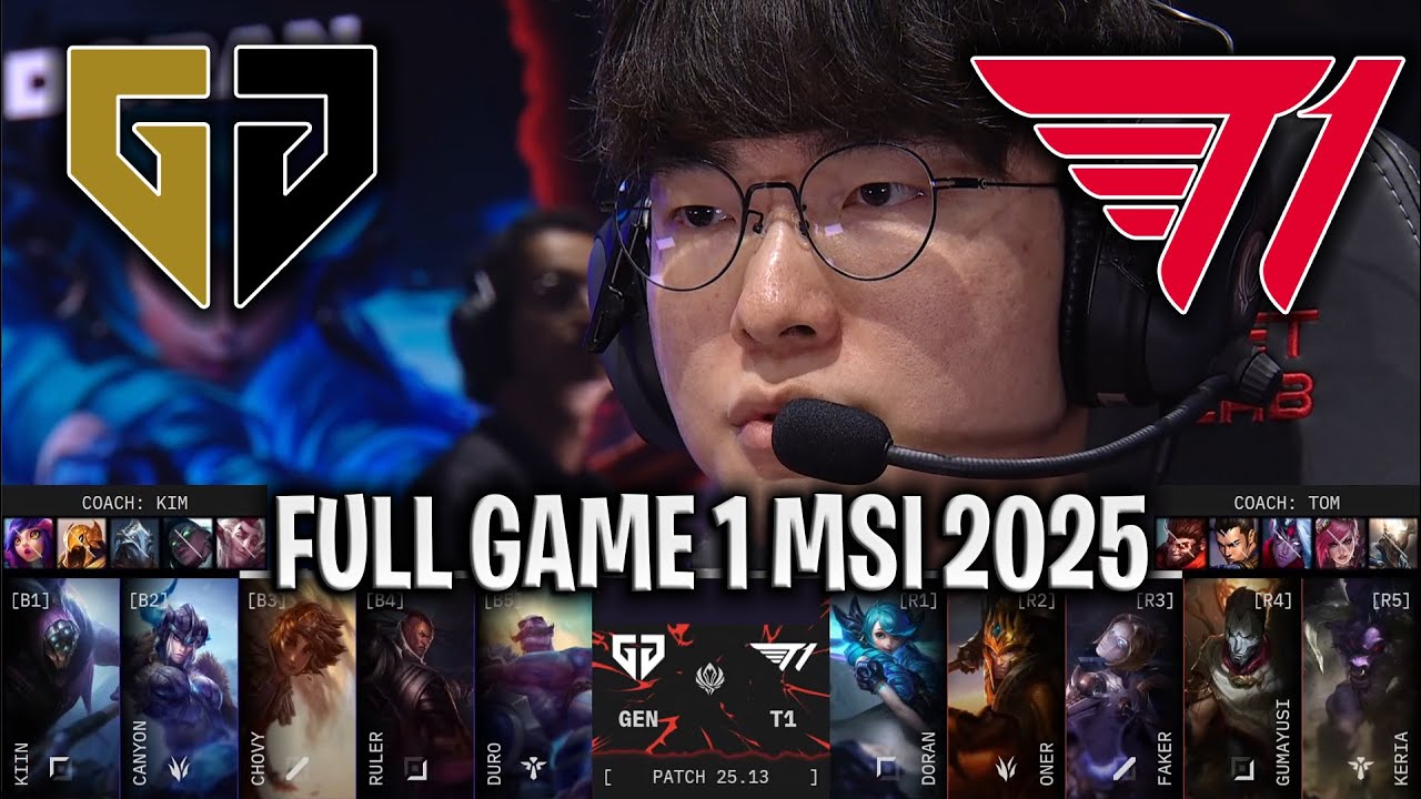 ЛУЧШИЙ ФИНАЛ НАЧИНАЕТСЯ! 😱 - GEN против T1 ИГРА 1 MSI 2025 ГРАНД-ФИНАЛ | GENG против T1 G1 MSI 20...