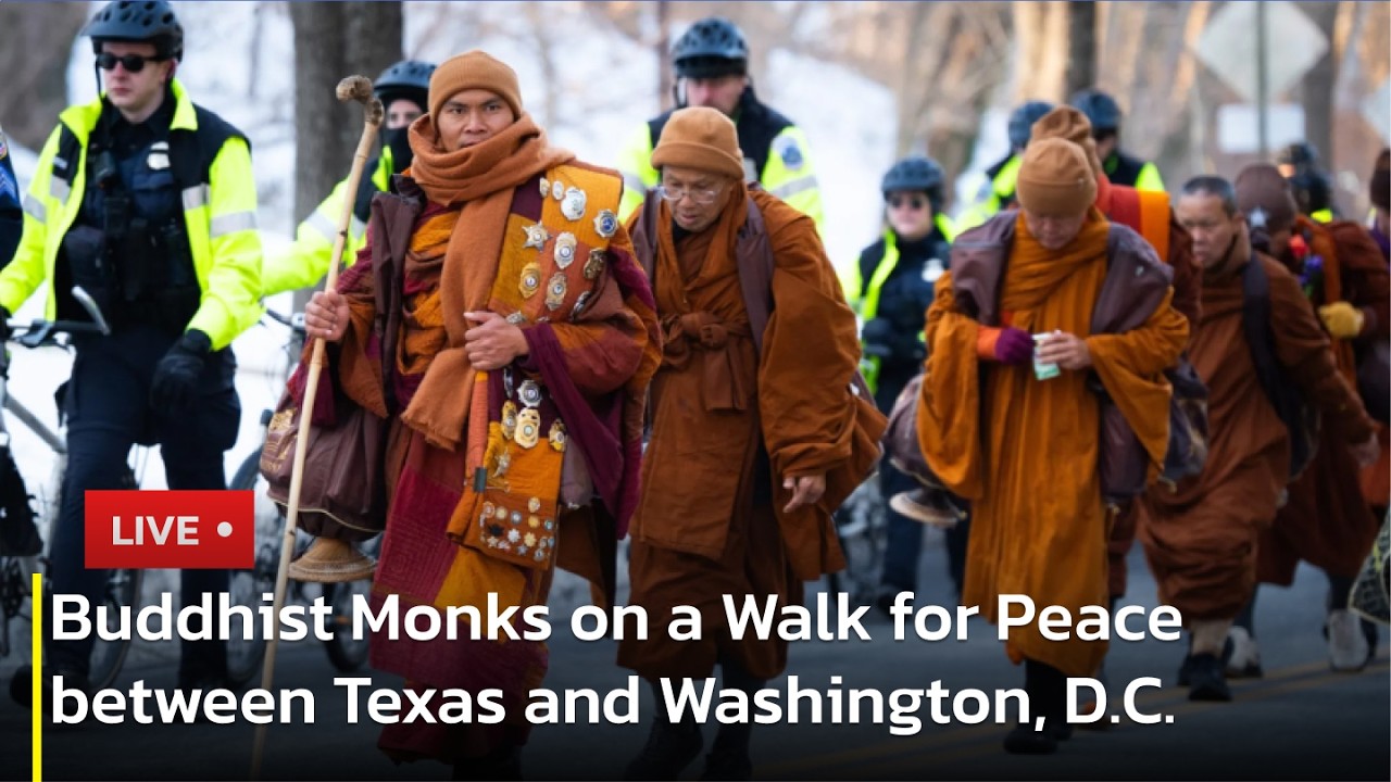 🔴 LIVE: Buddhist Monks on a Walk for Peace between Texas and Washington, D.C. | AC13