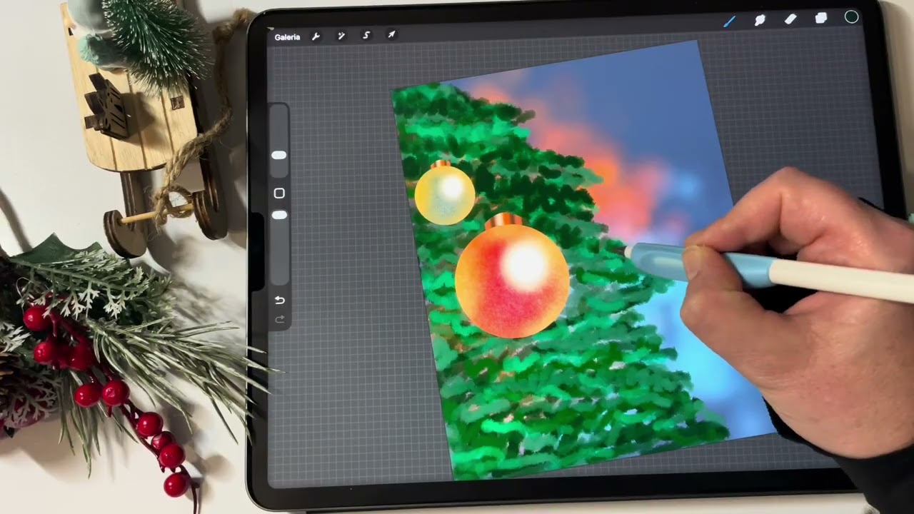 Jak narysować choinkę w Procreate - Vlogmas 