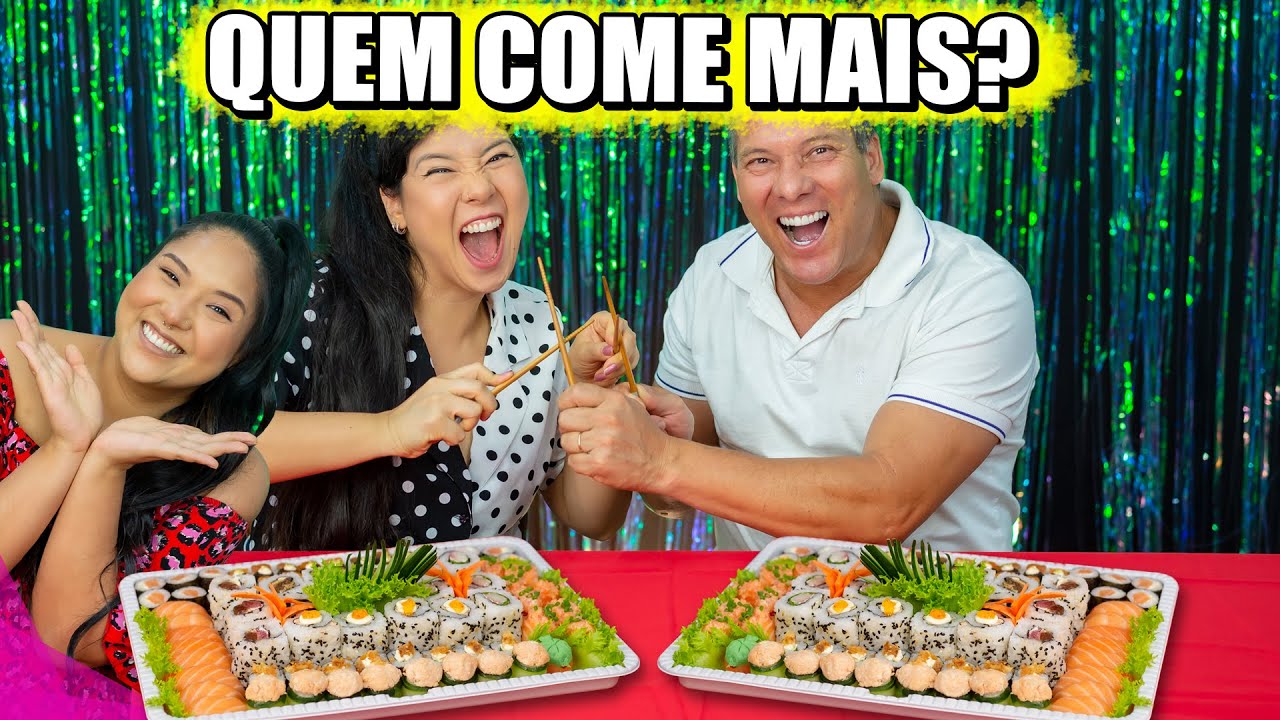QUEM COME MAIS COMIDA JAPONESA GANHA | Blog das irm&atilde;s