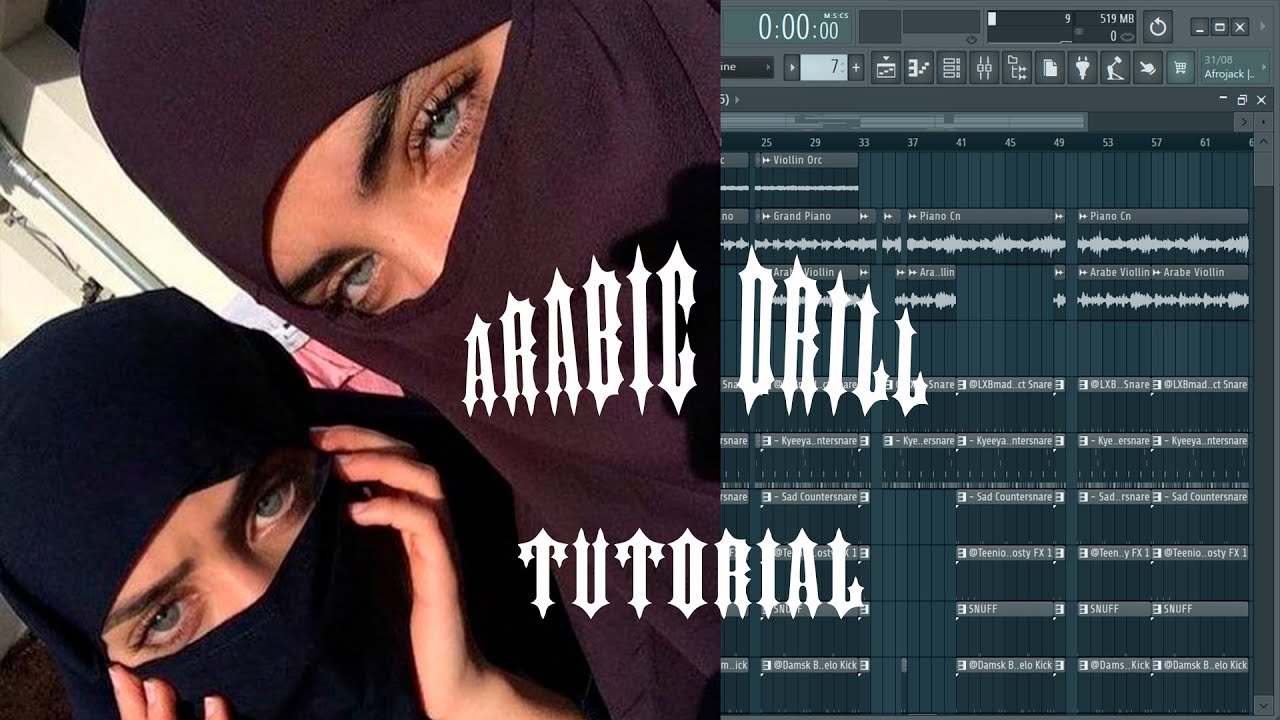 DRILL BEAT COM MELODIA ARABE ( Como Fazer Drill Beat - FL  Studio)