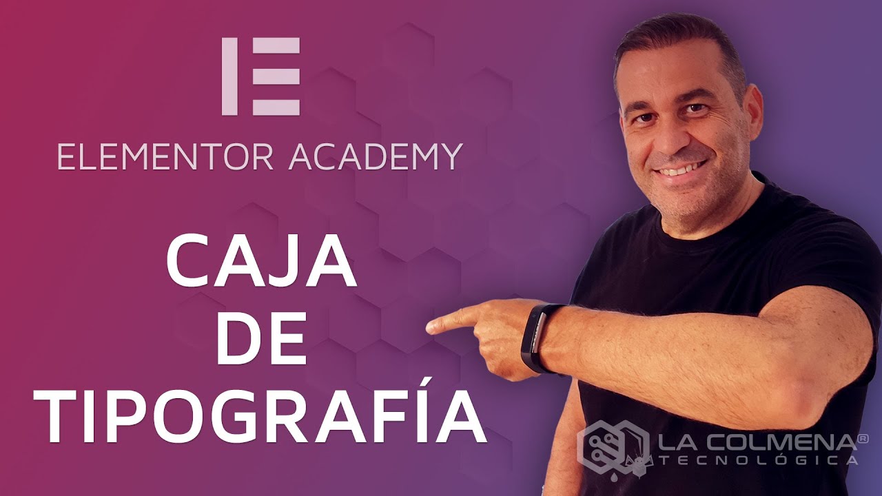 Caja de Tipografía (fuentes de letras) de Elementor
