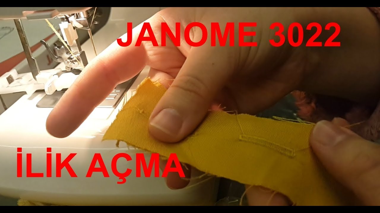 JANOME 3022 ilik açma (JANOME 3022 bottonhole opening)