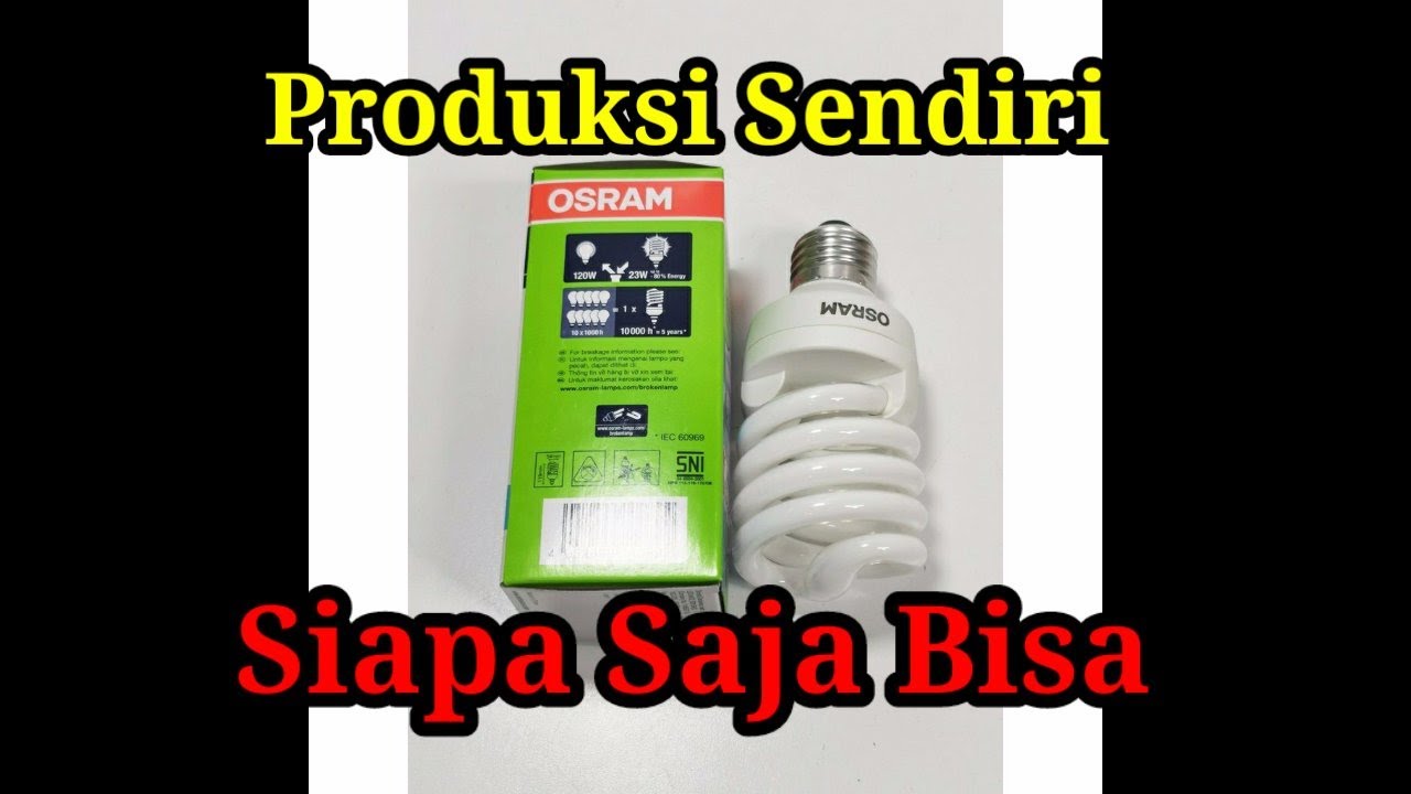 Produksi Sendiri Lampu Spiral 23 Watt