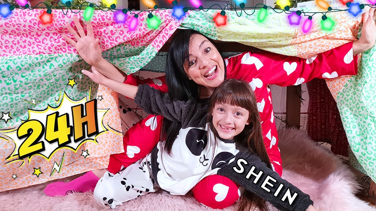 PIGIAMA PARTY 24 ORE⭐COSTRUIAMO UN FORTINO GIGANTE!!! FESTA Sofi e Moni - LAS LUNAS SHEIN FOR ALL