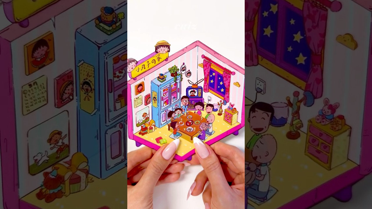 Chibi Maruko-chan 👧🏻 #stickerdiy #crafting #maruko #animation #miniature